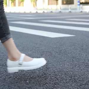 Ladies casual shoes Mary Jane shoes brown retro single shoes