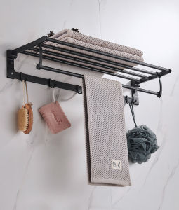 ที่แขวนผ้า ราวแขวนผ้า 60 ซม. อลูมิเนียม ไม่เป็นสนิม