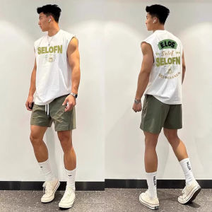 Áo Thun Cotton Không Tay Dáng Rộng Mùa Hè Thường Ngày in Họa Tiết Mỹ Cỡ Lớn 300 Pound Dành Cho Nam Và Nữ