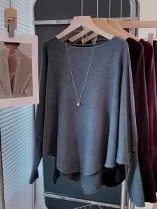 JIANDIYA | Boat Neck Loose Sweater 2026 Autumn Winter Knitwear