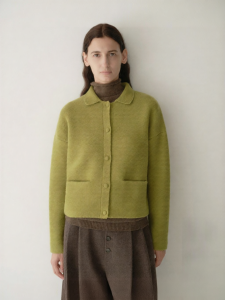INSIS FEMME | Merino Wool Vintage Notch Collar Box Cut Knit Outerwear