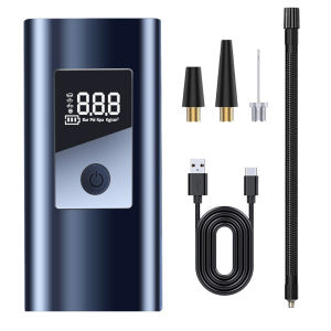 [ คืนสินค้าได้ภายใน 7. วัน] เครื่องเติมลมยางไฟฟ้าเครื่องวัดความดันแบบดิจิตอลปั๊มลมรถยนต์ไฟฟ้าจอแสดงผล LCD เครื่องอัดอากาศแบบไร้สายสำหรับรถยนต์แบบชาร์จไฟได้