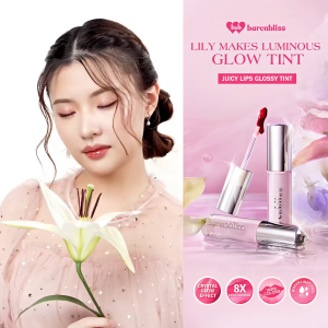 [NEW LAUNCH] BNB Barenbliss Lily Makes Luminous Glow Tint | Lip tint melembapkan berkilau berwarna alami dan tahan lama 12 jam