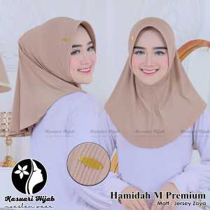 HAMIDAH M PREMIUM - jersy premium - KASUARI hijab style - hijab instan