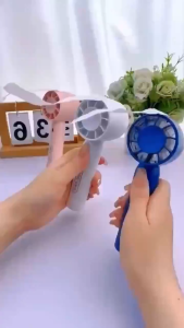 Turbine Handheld Small Fan Usb Mini Desktop Portable Silent Stand Handheld Small Fan#XFS
