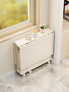 Foldable Dining Table Home Use Small Apartment Multi-Function Simple Meal Table Space Saving Mobile Folding Dinner Table