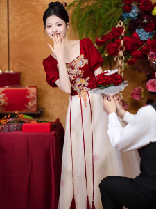 plus Size Wedding Dress Elegant Chinese Style Bridal Gown for plus Size Women Beautiful Evening Dress for Engagement And Wedding