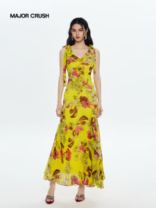 Summer Style Floral Print Sleeveless Dress