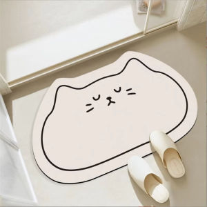 VIKAMA Soft Diatomaceous Earth Bathroom Absorbent Floor Mat For Door Quick Drying Entrance Foot Pad Anti Slip Rug Home Decor