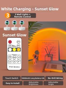 HUOQI | Sunset Ambience Wireless Remote Control Rechargeable Wall Light