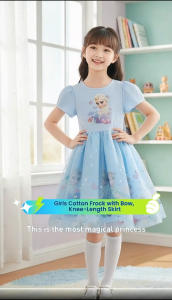 Girls Dress New Frozen Dress Princess Skirt Children Cotton Sequins Dress Kids Girl Fashion Clothing