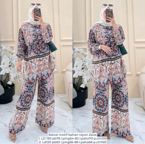 setelan wanita terbaru cutbray oneset sky premium rayon diamond kekinian