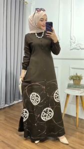 GAMIS TWILL KANCING COKELATAN || HOMEDRESS || GAMIS TERBARU
