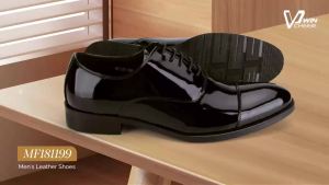 Mens Genuine Leather Office Business Shoes Top Layer Cowhide Three Buckle Design Comfortable Work Footwear