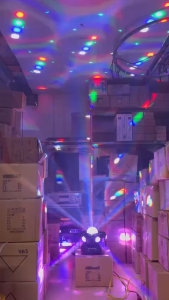 Đèn moving 16 mắt led pro + laser viền led cầu có remote chuyển chế độ từ xa