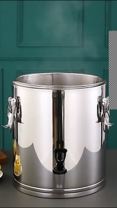 Stainless steel electric hot water bucket commercial electric boiling water bucket for restaurants large-capacity hot water bucket for dining halls