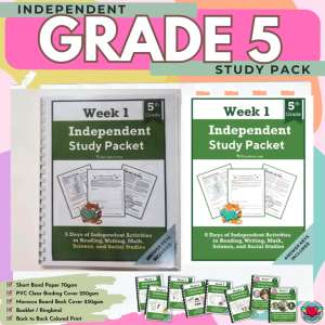 GRADE 5 Independent Study Pack Activity Worksheet/Workbook Home School Learning Materials| RABAH UP STORE