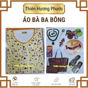 Quần áo bà ba bông cao cấp vàng mã