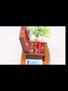 1PC 1:12 Dollhouse Mini Jewelry Box Model Miniatures Children DIY Miniatures Doll House Accessories Furniture Kids Play Toys