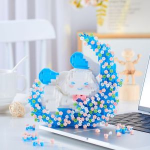 Girls Valentines Day Gift Desktop Creativity Assemble Building Block Gift Big Ear Dog Cartoon Ornaments Doll Ornaments Gift