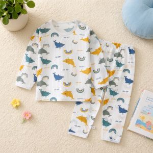 Bộ Đồ Ngủ Trẻ Em Tay Dài Cotton Nhẹ Thoáng Khí