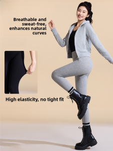 miiow | High-Waist Fleece-Lined Thick Yoga Shark Pants Womens Outerwear Breathable Tummy Control Butt Lifting Fitness Leggings