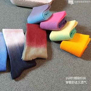 Kaos Kaki Wanita Panjang Japanese Style Trendy Abstrak Solid Color Women Men Socks SCH086