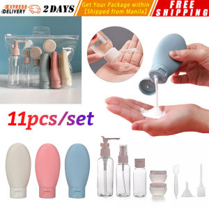❤️【Same Day Delivery】 11pcs/set Silica Gel Bottle Refillable Bottles Lotion Holder Sub Emulsion Travel Containers Liquids Makeup Pp Latex Suit Travel-Organizer