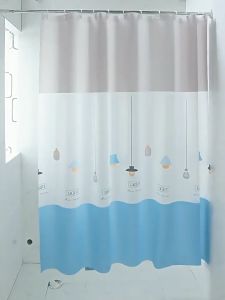 Potdynb modern lighting bathroom shower curtain PEVA mildew proof waterproof shower curtain kitchen partition curtain balcony curtain+hooks