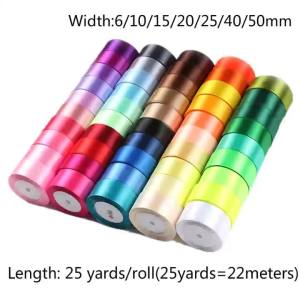 Blue Style 40/50mm 22.8meters/Roll Satin Ribbons for Wedding Christmas Party Decoration Handmade DIY Bow Craft Card Gift Wrap