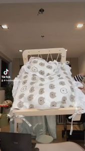 HostTail Wood Bed เตียงนอนไม้สำหรับสัตว์เลี้ยง พร้อมเบาโปรองและหมอน