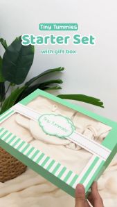 Tiny Tummies Organic Newborn Clothes Set Embroidered  with Gift Box -(GS-0005)