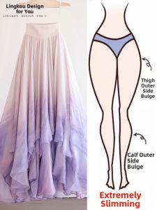 NUMEN BUTTON | Layered Ruffles Gradient Dye Skirt
