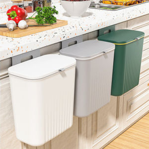 Wall Mounted Trash Can Kitchen Cabinet Storage Smart Bucket For Bathroom Recycling Hanging Trash Bins Kitchen Accessories