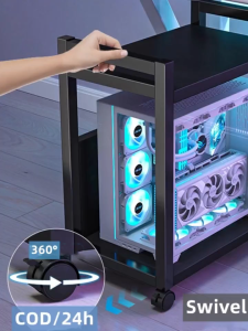 Multi-Layer Movable Bookshelf Printer Stand Multi-Functional Storage Rack Office Storage Rack