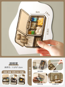 คุณภาพเยอรมันแบบพกพาขนาดใหญ่ความจุ Weekly Pill Organizer กล่องทุกวันสามอาหาร On-the-go ยา Splitter คอนเทนเนอร์