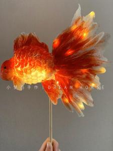 Good Luck Koi & Handmade Goldfish Small Night Lamp DIY Material Package New Year Satchel Lantern Ornament Spring Festival Decoration Gift