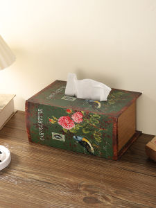 Vintage Book-Shaped High-End Thickened Desktop Tissue Box