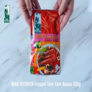 Mak Nyonya Tomyam Instant Cooking Paste 200g – Authentic Malaysian Halal Spicy & Sour Tomyam Sauce Easy & Quick Meal