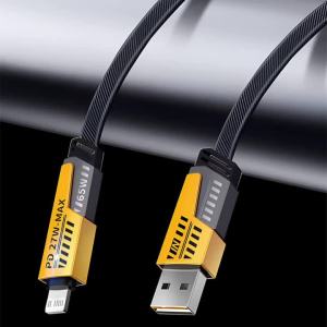 4 in 1 USB Fast Charging Data Cable Cord PD27W For iPhone Samsung Xiaomi Phone 65W USB Type C Multiport Quick Charge Mecha Wire