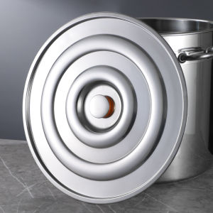 Thickened Stainless Steel Barrel Lid Flat Cover Soup Barrel Lid Sold Separately Lid Handle Pearl Kitchen Cooking Utensils