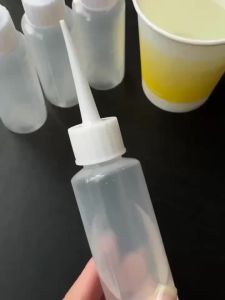 6pcs 50ml Squeeze Applicator Bottles - Plastic Glue Bottles for Hair Salon Paint Art Craft Liquids