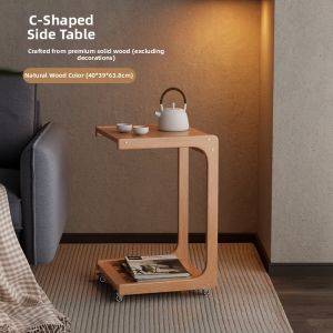 Movable Bedroom Bedside Cabinet with Wheels
