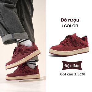 Semir | Giày Vải Đế Dày Đa Năng Màu Đỏ Nam Mới