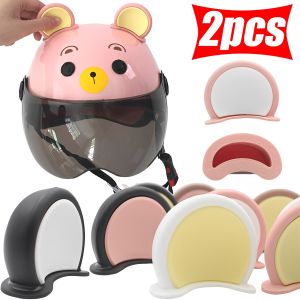 หมวกกันน็อคมอเตอร์ไซค์รถยนต์ไฟฟ้า 2 ชิ้น สติกเกอร์ รูปหูแมว หมวกกันน็อคอเนก ประสงค์ รูปการตกแต่งหูแมว อุปกรณ์เสริมสติกเกอร์ น่ารัก