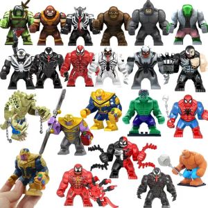 Hot Toys | Marvel superheroes Spider Man Venom Iron Man Hulk Building blocks、 Warrior dolls toys childrens toys birthday gifts