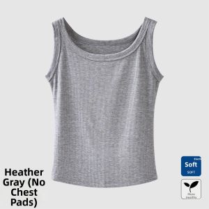 DIEANFEN | Ribbed Ice Silk Camisole Innerwear Breast Support Shaping Slim