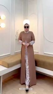 Dress jumbo Helena/Gamis syari jumbo/Dress pesta kondangan/baju muslim wanita terkini/Gamis jumbo LD 110/Dress pesta/dress resmi/dress mewah