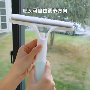 Pencuci Tingkap 3 in 1 Glass Wiper with Spray Pembersih Cermin Kereta Bilik Air Squeegee Cleaning Tool
