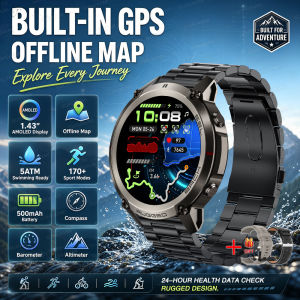 GUHUAVMI | Đồng Hồ Thông Minh Thể Thao Nam Mới Với GPS Tích Hợp La Bàn Khả Năng Chống Nước 5ATM Gọi Bluetooth HD Pin 500mAh Màn Hình AMOLED